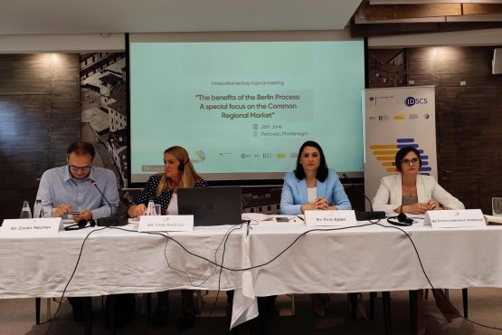 Members of the House of Representatives of the Parliamentary Assembly of Bosnia and Herzegovina Ermina Salkičević-Dizarević, Jasmin Emrić, and Šemsudin Mehmedović attended a conference on the benefits of the Berlin Process